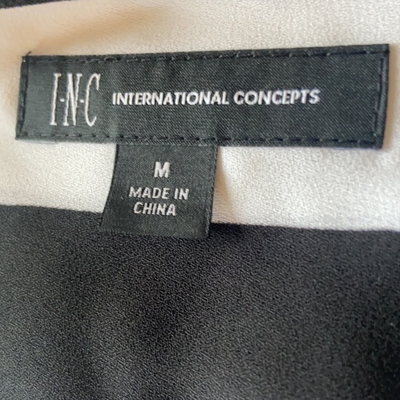 INC V-neck, striped blouse - Picture 3 of 4